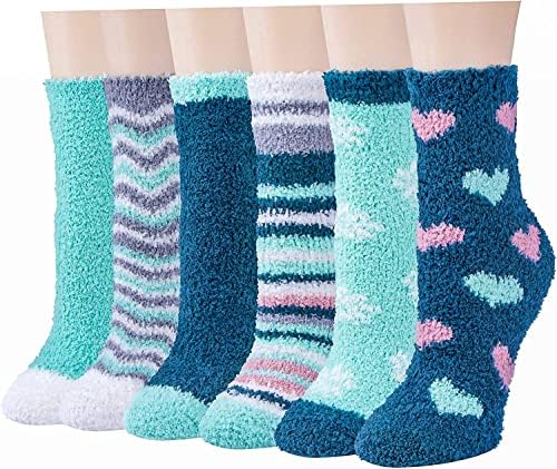 Women's Plush Slipper Socks (6 Pairs)