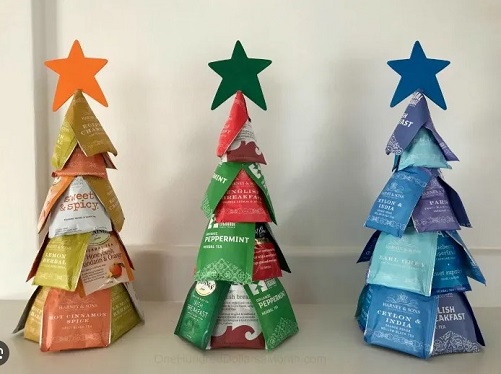 Tea Bag Christmas Trees