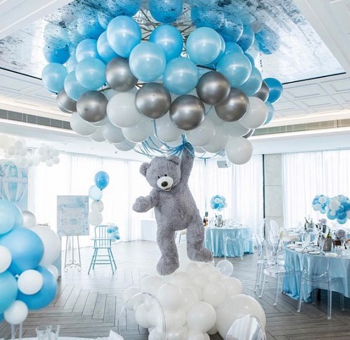 Teddy Bear Balloon baby shower gift wrapping ideas diy