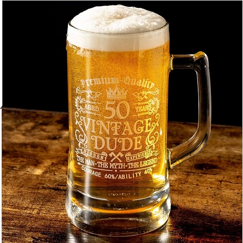 50 Years Old Beer Glass 50th birthday gift ideas