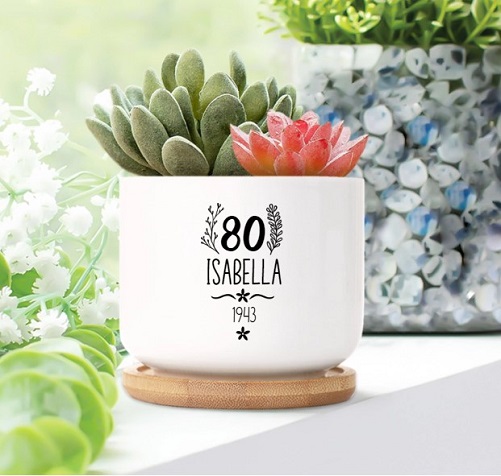 80th Birthday Personalized Plan Pot