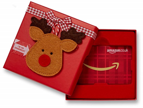 Amazon Gift Card in Reindeer Box