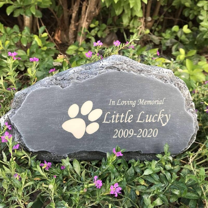 Cat or Dog Grave Marker Garden Memorial Stone
