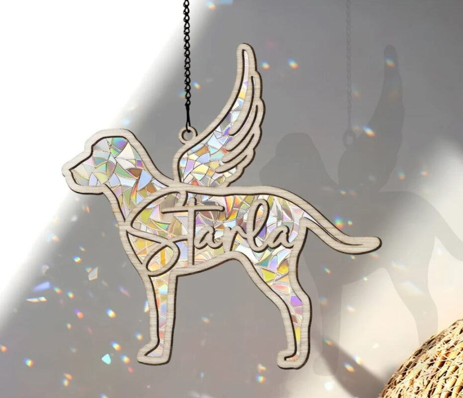 Custom Dog Breed Memorial Suncatcher