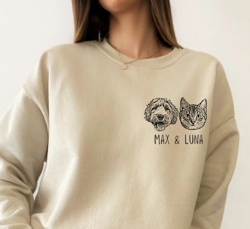 Custom Pet Sweater Using Pet Photo