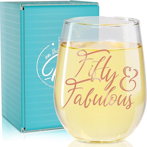 On the Rox Drinks 'Fifty & Fabulous' Stemless Wine Glass