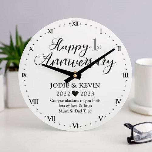Personalized Anniversary Clock best personalized anniversary gifts