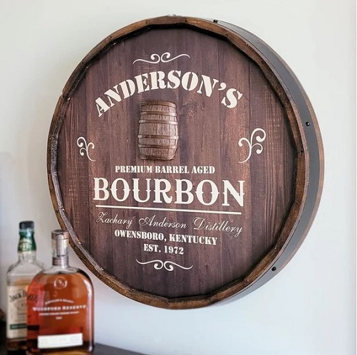 Personalized Bourbon Barrel Sign corporate gifts
