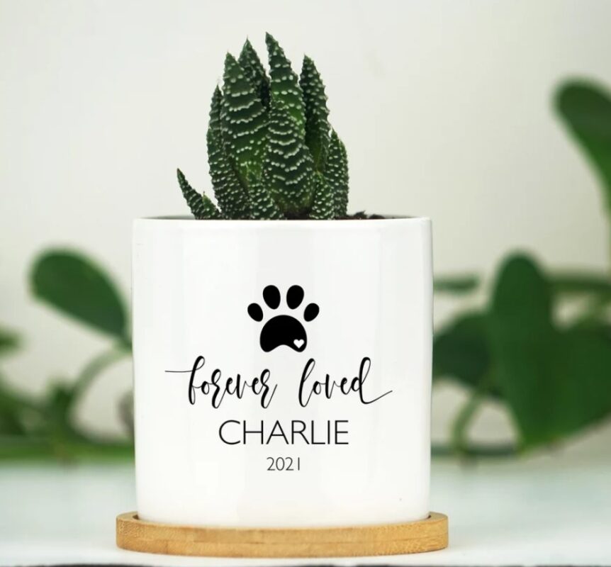 Personalized Dog Memorial Gift Planter