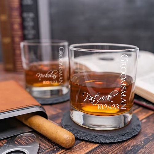 Personalized Engraved Custom Whiskey Glass