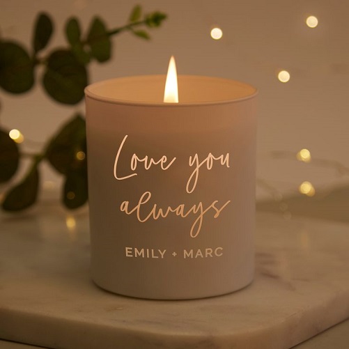 Personalized “Love You Always” Candle