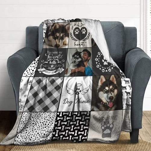 Personalized Throw Blanket Pet Memorial