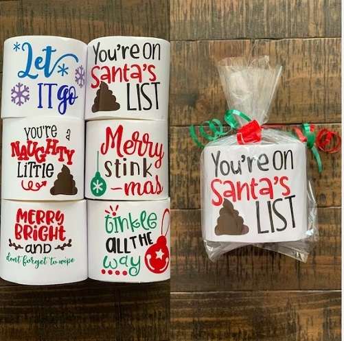 Talking Toilet Paper Spindle dirty santa gift ideas