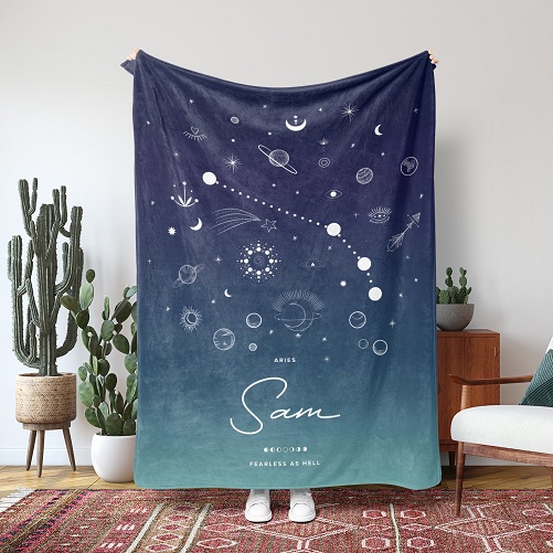 Zodiac Blanket 21st birthday gift ideas