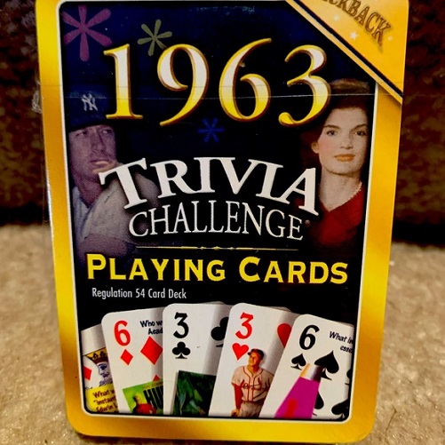 1963 Trivia Playing Cards 60th birthday gift ideas for women