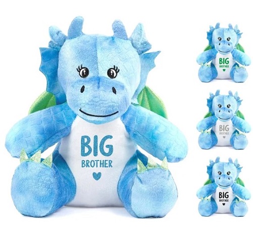 Big Brother Blue Dragon Plush Cuddly Toy