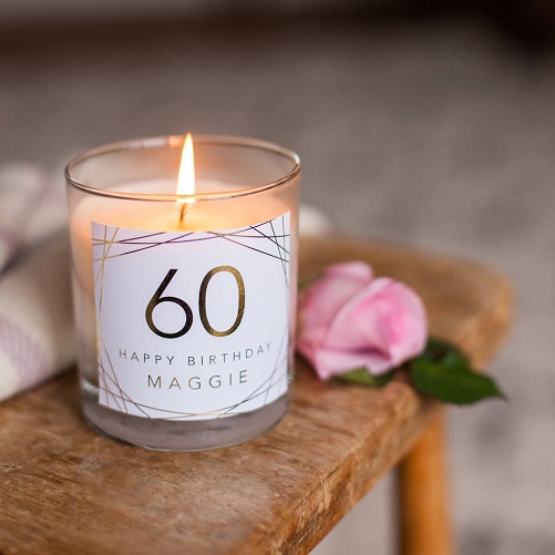 Happy 60th Birthday Candle 60th birthday gift ideas for women