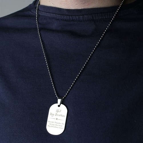 No.1 Stainless Steel Dog Tag Necklace