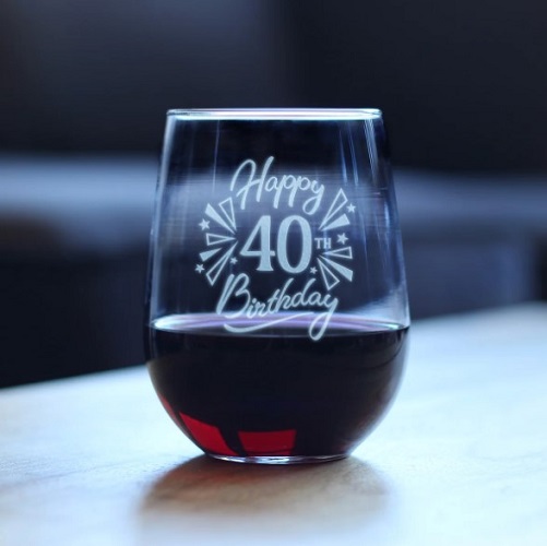 Personalized 40th Birthday Glass 40th birthday gift ideas for men