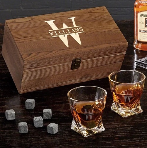 Personalized Whiskey Gift Set 40th birthday gift ideas for men