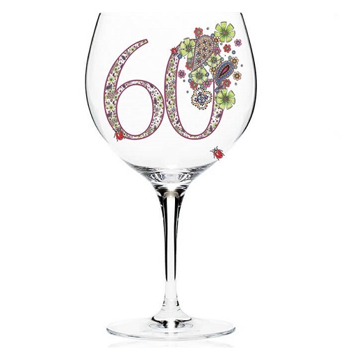 Rings of Celebration Birthday Glass 60th birthday gift ideas for women