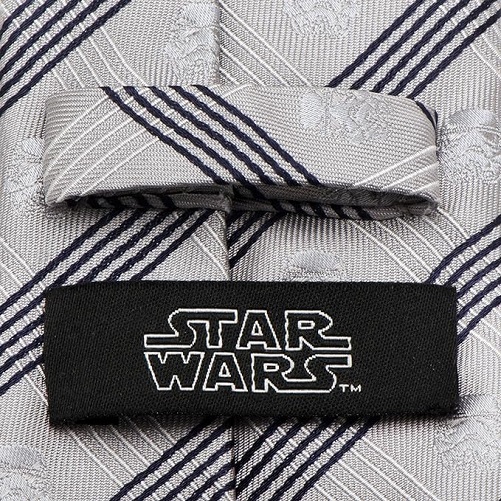 Star Wars Stormtrooper Gray Plaid Men’s Dress Tie