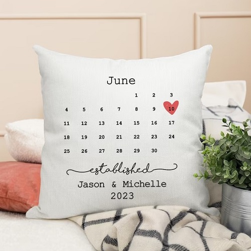 Wedding Date Pillow daughter in law gifts