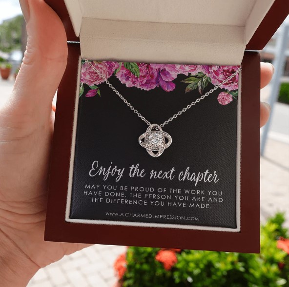 Enjoy The Next Chapter Necklace For Retired Women