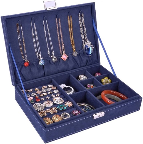 Multi-Compartment Vintage Jewelry Organizer