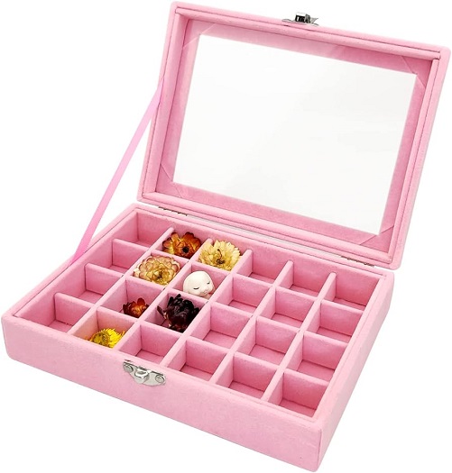 Premium Pink Jewelry Organizer Box