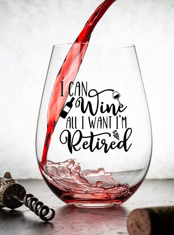 Retirement Gift Wine Glass