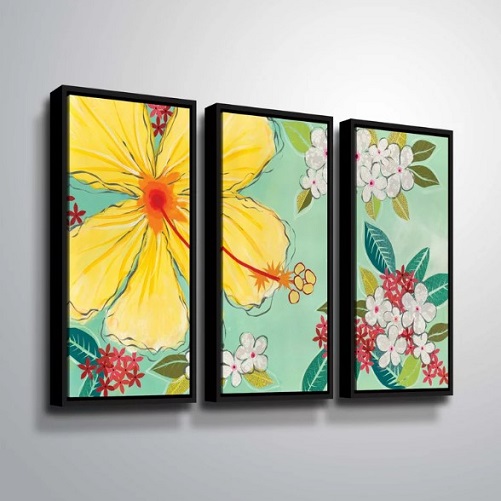 Stunning 3-Piece Flowers Wall Art Canvas Pictures