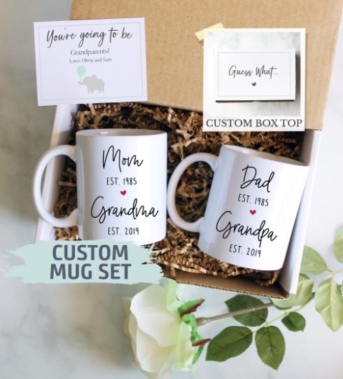 Guess What? New Grandparents Announcement Mug Box