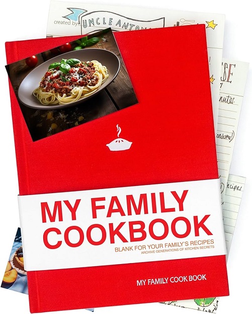 My Family Recipes Cookbook gifts for new grandparents
