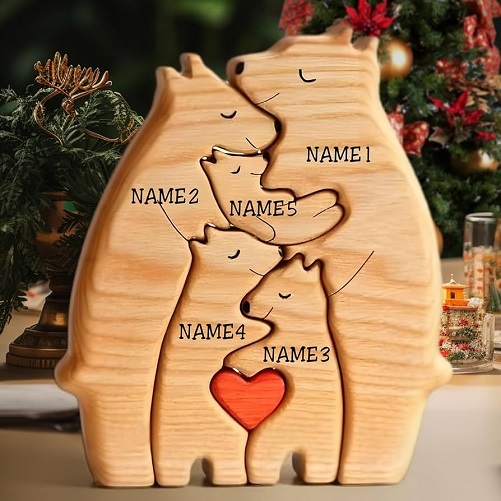 Premium Wooden Personalized Name Puzzle gifts for new grandparents