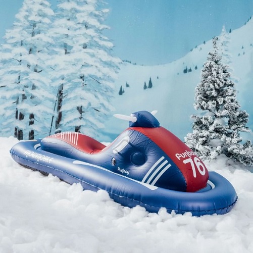 FUNBOY 68" Inflatable Retro Snowmobile Winter Snow Sled