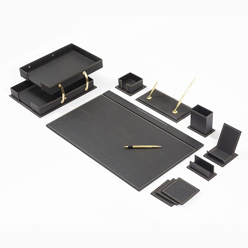 Leather Desk Accessory Set