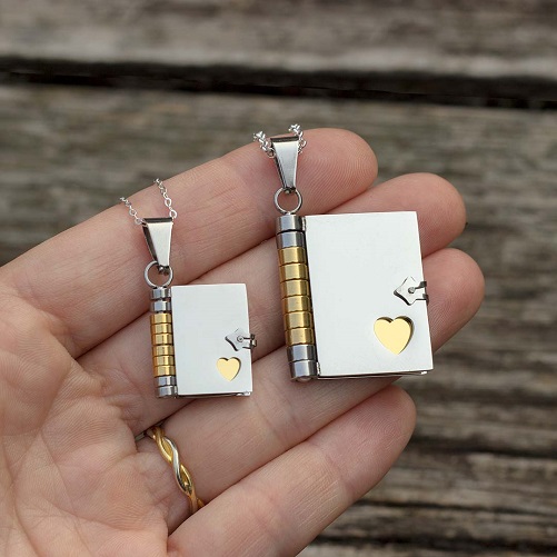 Book Pendant Necklace gifts for the woman who has everything