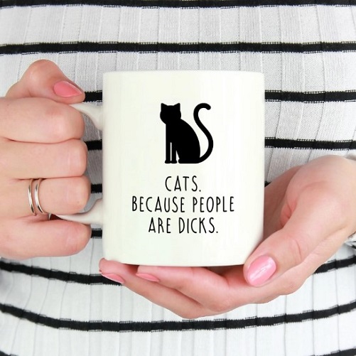 Cats Because People Are Dicks Mug