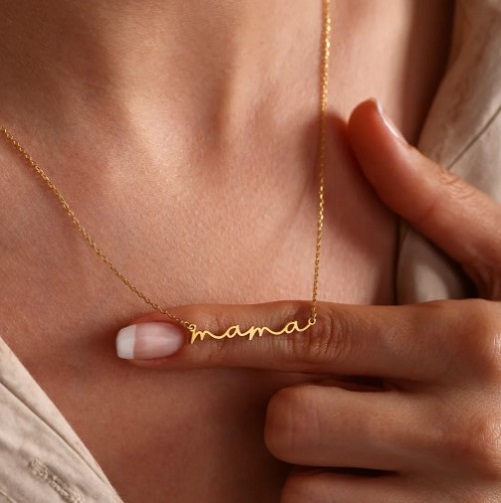 Gold Mama Necklace birthday gift ideas for wife