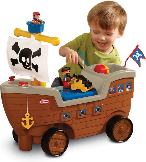 Little Tikes 2-in-1 Pirate Ship Ride-On Toy and Playset