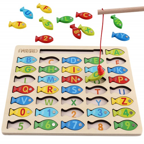 Magnetic Wooden Fishing Game