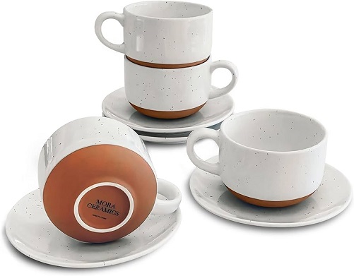 Mora Ceramics 8oz Cappuccino Mug Set Of 4