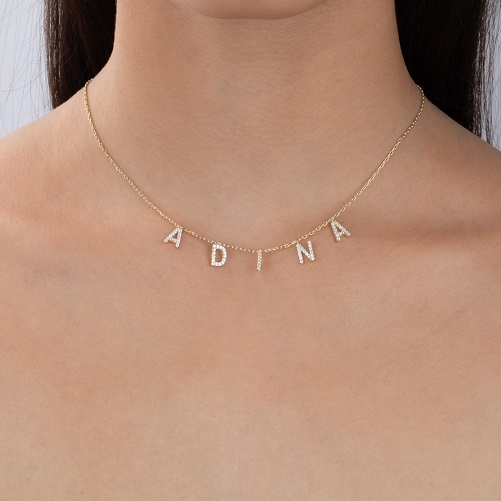 Adina's Jewels Block Name Necklace