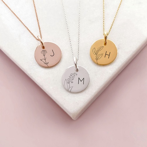 Birth Flower Necklace gifts for women in their 30s