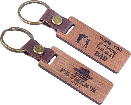 Leather Key Chain push presents for dads