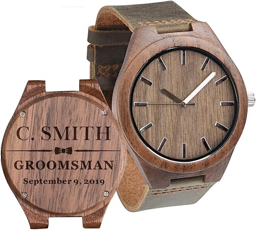 Sentimental Customized Engraved Wooden Watch