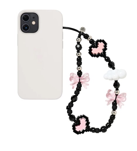 String Ting Noir Rose Wristlet Phone Strap