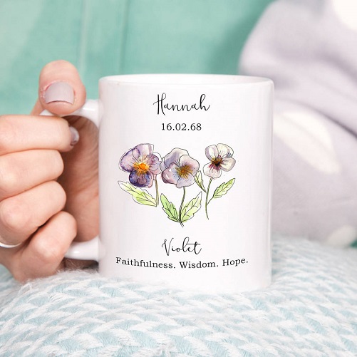 Birth Flower Coffee Mug