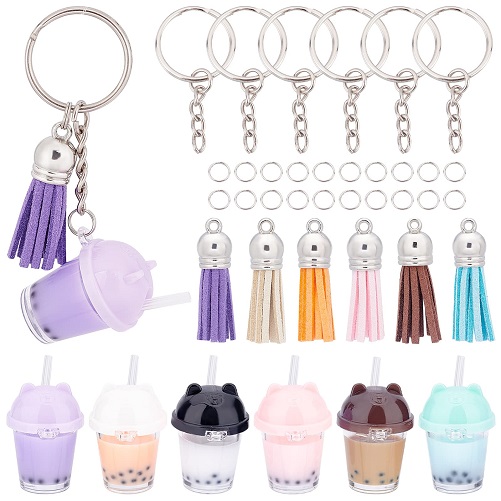 Boba Charm Keychains